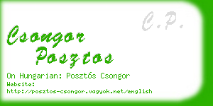csongor posztos business card