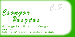 csongor posztos business card